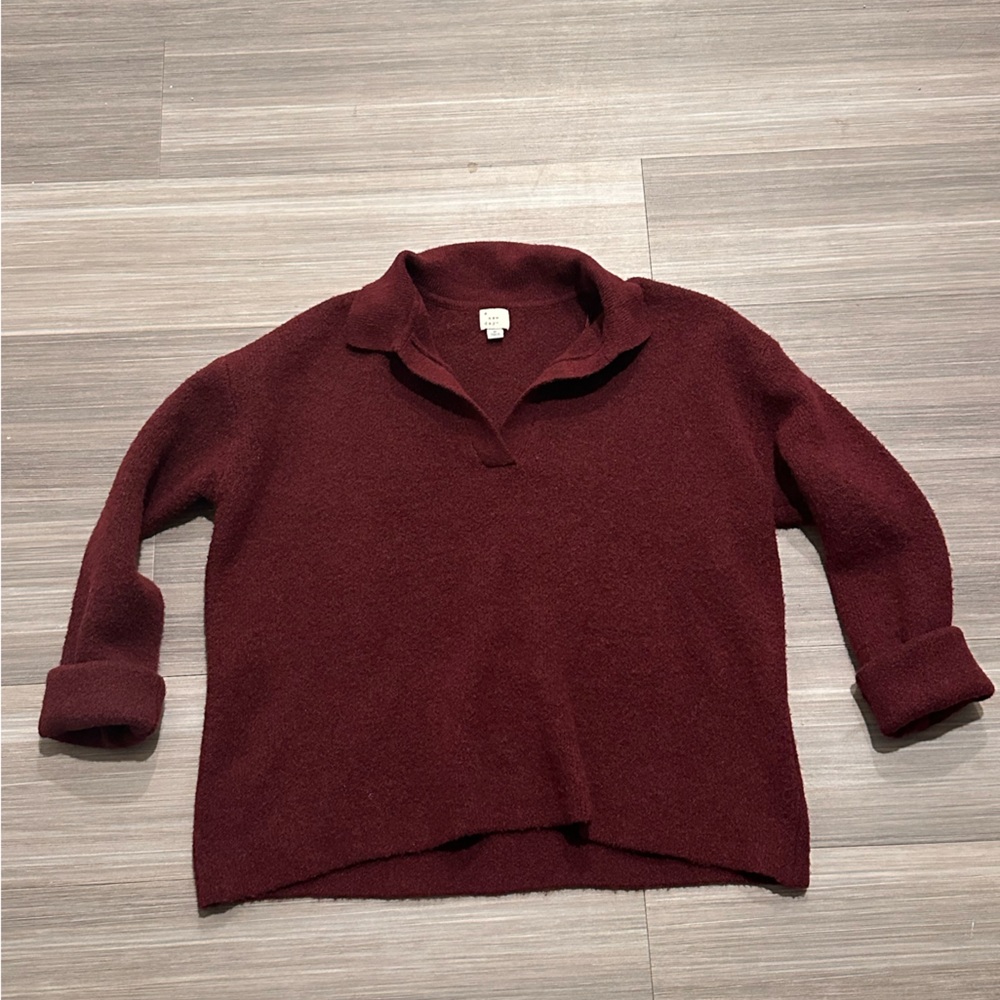 a new day Maroon V Neck Sweater